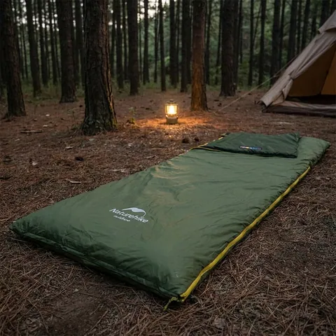 Спальний мішок Naturehike LW180 Mini NH21MSD04, правий, XL, темно-зелений