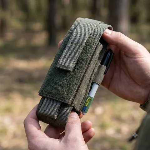 Відкритий підсумок хакі під турнікет з кріпленнями для ножиць та маркера — фото 3