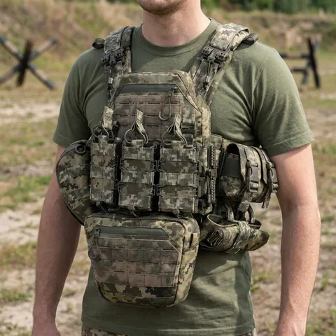 Комплект Kiborg Плитоноска GU gen.2 + 8 підсумків Піксель