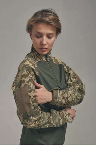 Жіноча бойова сорочка UBACS для бронежилета Піксель/Хакі — фото 7