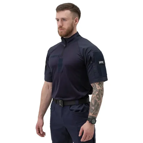 Футболка тактична бойова BEZET Combat з коротким рукавом синя — фото 9