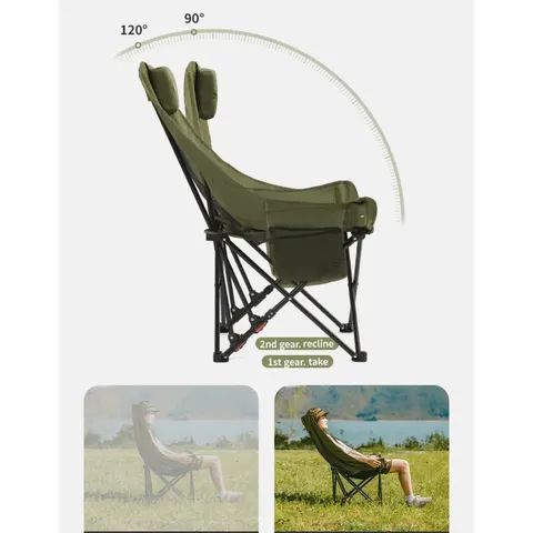 Стілець складаний Naturehike Sea Star 002 CNK2550JJ019, вуглецева сталь, олива — фото 4