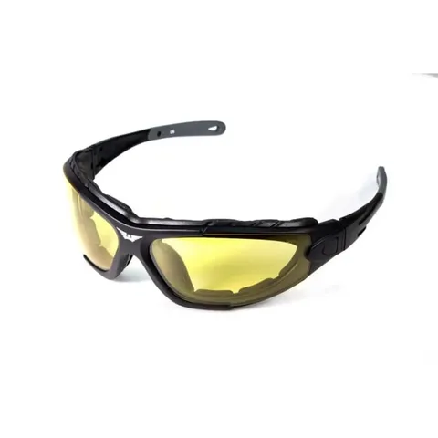 Окуляри фотохромні (захисні) Global Vision Shorty Photochromic (yellow) Anti-Fog, фотохромні жовті, Чорний — фото 2