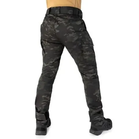 Тактичні штани Герць 2.0 Twill з посиленими колінами та системою кишень, чорний мультикам — фото 5