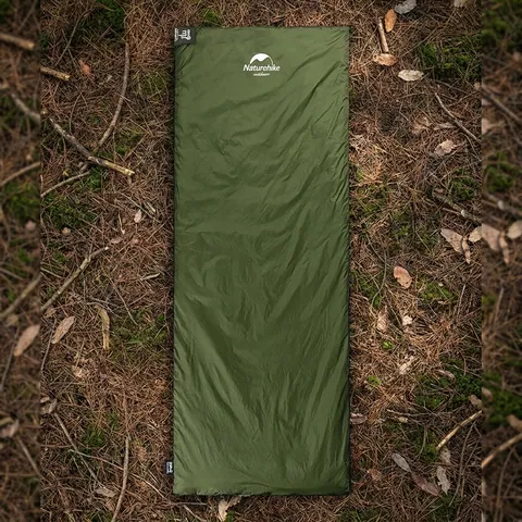 Спальник надлегкий Naturehike LW180 NH21MSD04 лівий, (15°C), p-p XL, темно-зелений — фото 3
