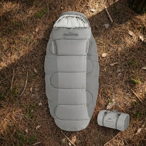 Спальний мішок овальний Naturehike PS200 NH20MSD03, сірий — фото 3