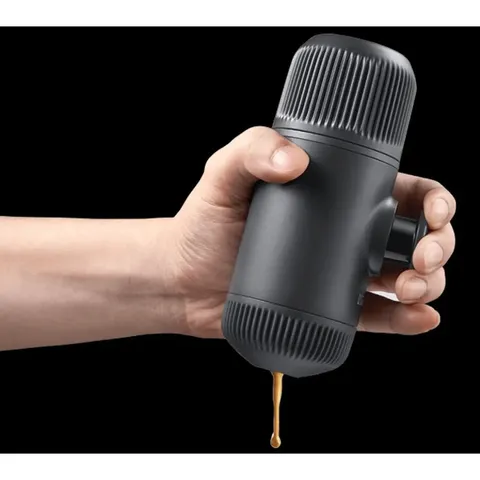 Портативна еспресо-кавоварка Wacaco Nanopresso сіра з чохлом, механічна, для меленої кави — фото 10