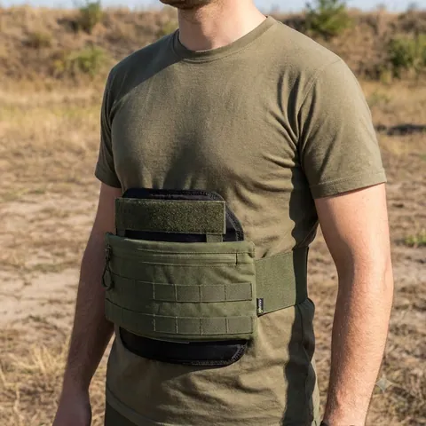 Захист живота (кишківник) Kiborg з балістичним пакетом 1 клас захисту Militex Khaki