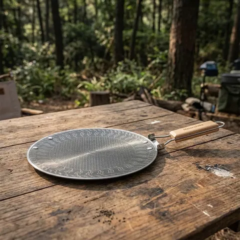Сковорода з нержавіючої сталі зі складаною ручкою Naturehike CNK2550CF011, 29,5 х 29,5 см