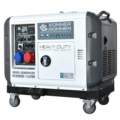 Дизельний генератор Konner&Sohnen KS 9300DE-1/3 ATSR, 230/400 В, 6.5/6.0 кВт (макс. 7.5/7.0 кВт), 1/3 фази, АВР (ATS), електростартер, 168 кг — фото 3