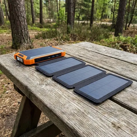 Powerbank із вбудованою сонячною панеллю 20000 мАг 6xUSB Факел