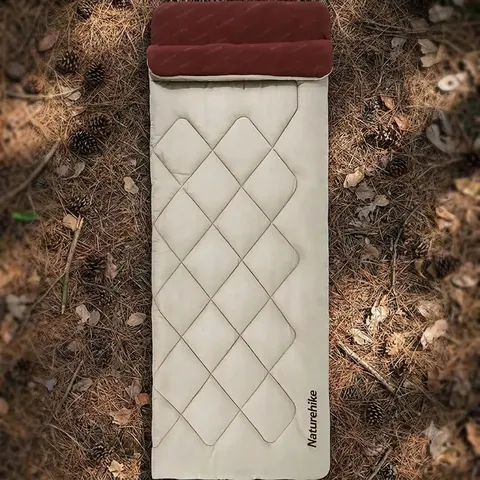 Спальний мішок Naturehike R150 CNH22SD005, бордовий/бежевий — фото 3