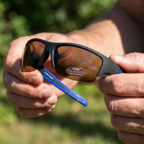 Окуляри поляризаційні BluWater Daytona-2 Polarized (brown), гідрофобні коричневі лінзи (Repelon™), Синій — фото 3