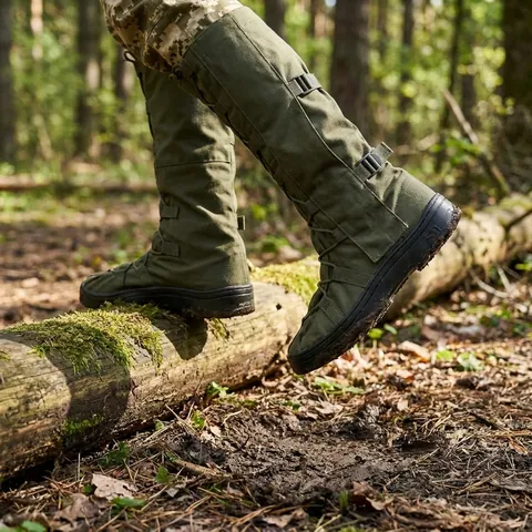 Бахіли тактичні водозахисні на взуття олива M (39-42) — фото 3