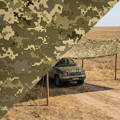 Весняна маскувальна сітка Militex Піксель індивідуального розміру (50 грн за 1 кв.м.)