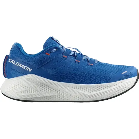 Чоловічі бігові кросівки Salomon Aero Glide 3 для асфальту, сині з білим та червоним — фото 4
