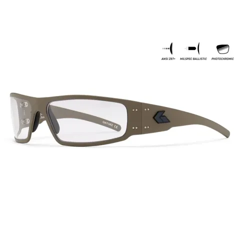 Захисні окуляри Gatorz Magnum Photochromic ANSI Z87.1 Mil-Spec Ballistic, Tan Cerakote - GZ-01-305 — фото 2