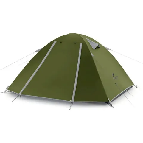 Намет двомісний Naturehike P-Series NH18Z022-P, 210T/65D, темний хакі — фото 2
