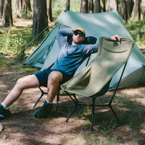 Стілець складаний ультралегкий Naturehike CNK2550JJ013 Yamami YL01, розмір L, алюміній, сірий — фото 12