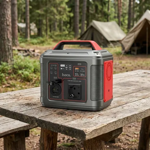 Портативна зарядна станція HOCO DB28 300W Iron Gray+Red