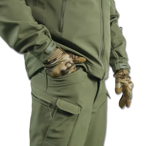 Тактичний демісезонний костюм Softshell Олива — фото 5