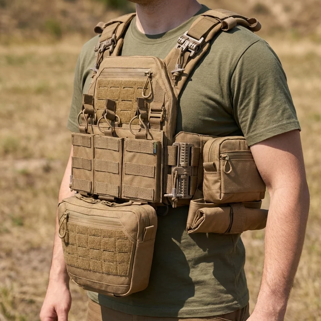 Комплект плитоноска Kiborg GU Gen.2 + 6 підсумків Койот