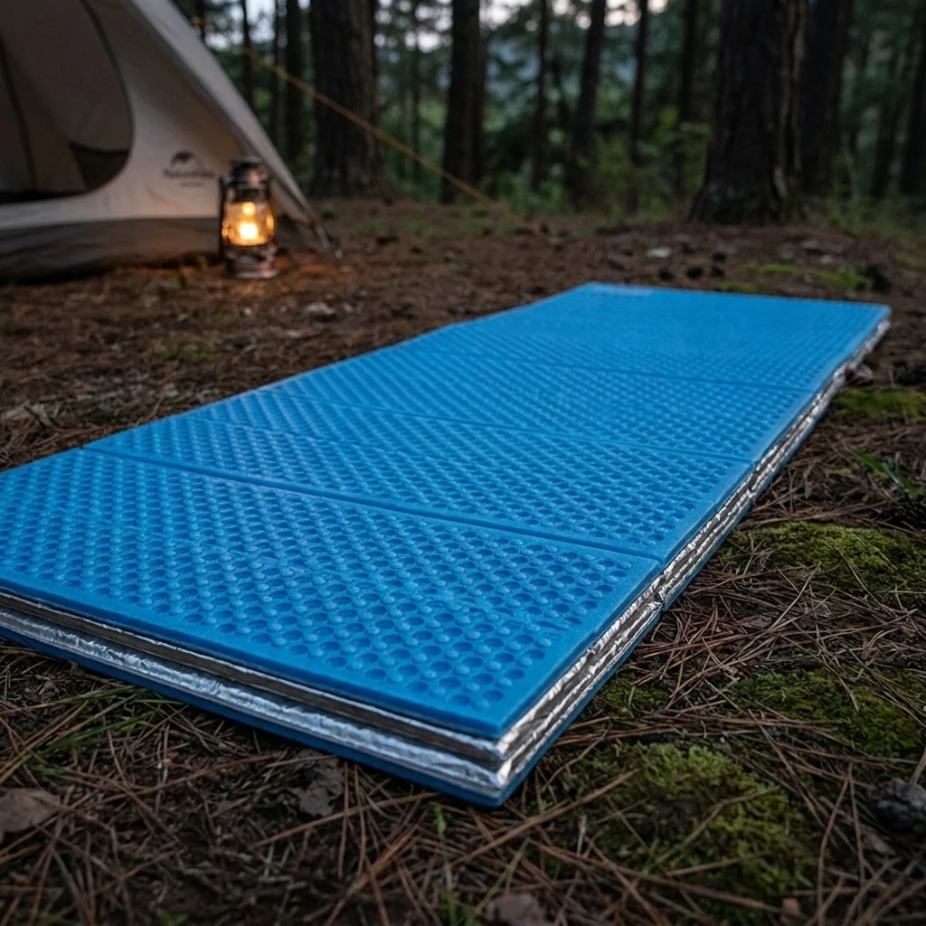 Килимок складаний IXPE Naturehike CNK2450WS044, алюмінієва плівка, 195x60х1,8 см, синій