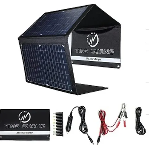Складаний сонячний зарядний пристрій Solare 28 W USB + Type-C + DC (18V/1.5A) виходи (6358-EU+DC) — фото 4