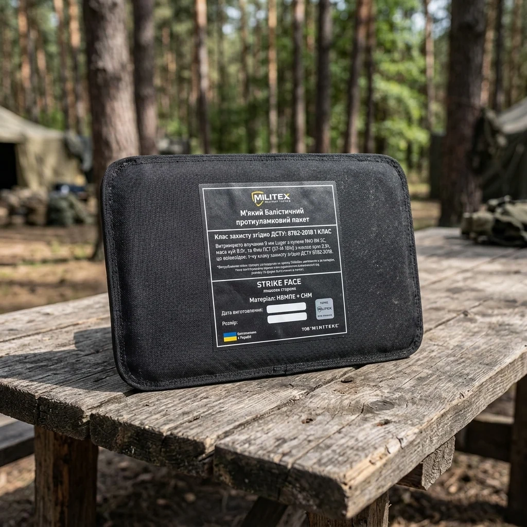 Балістичний захист 1 класу для плитоноски Militex Pro Series (S-M) 25,5*14,3 см камербанд, 1 шт