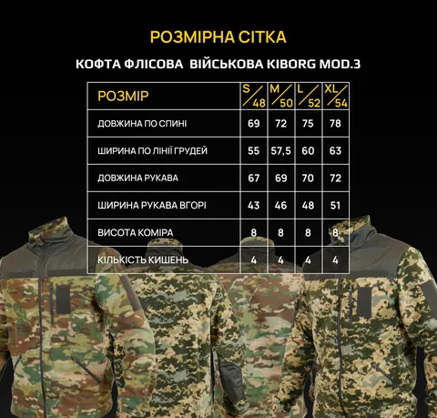 Військова кофта флісова мультикам mod. 3 — фото 12