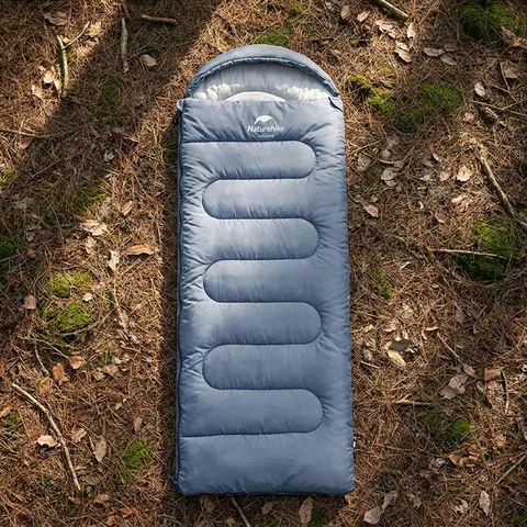 Спальний мішок Naturehike Y150L NH21MSD08, правий, сіро-блакитний — фото 3