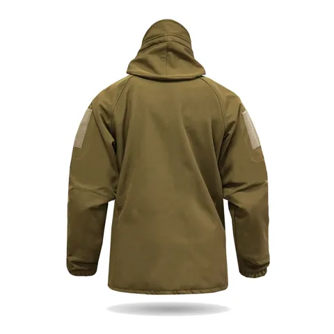 Куртка Windproof Softshell вітрозахисна (койот), водостійка, фліс 320 г/м² — фото 5