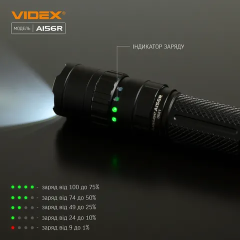 Портативний світлодіодний ліхтарик VIDEX VLF-A156R 1700Lm 6500K — фото 9