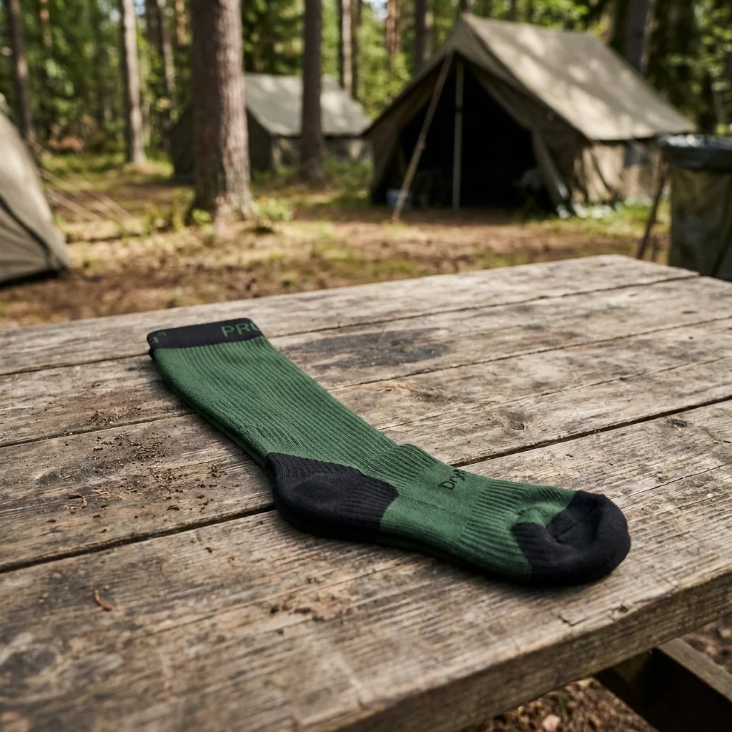 Демісезонні компресійні гольфи чорно-зелені «LongDry PRO»