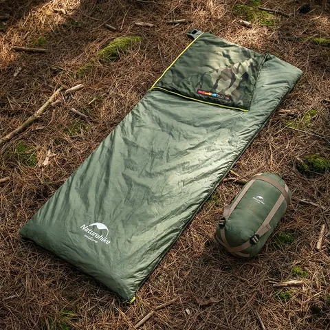 Спальник надлегкий Naturehike Summer LW180 NH21MSD09 лівий, (15°C), p-p XL, зелений — фото 3