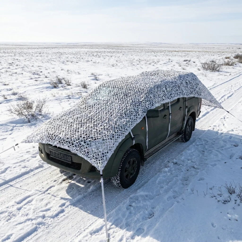 Зимова маскувальна сітка Militex Зимовий мультикам 10х20м (площа 200 кв.м.)