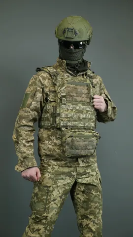 Сумка-напашник M Kiborg з балістичним пакетом 1 клас захисту Militex GU Сordura Pixel — фото 8