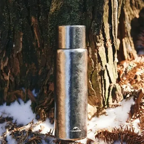 Термос титановий з чохлом Naturehike CNK230CF012 600 ml — фото 7