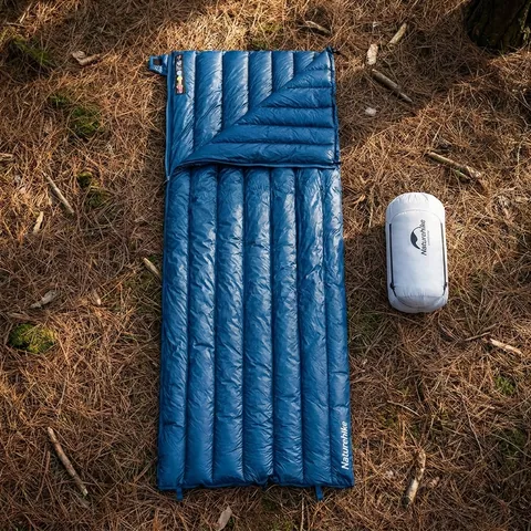 Спальний мішок з натуральним пухом Naturehike CWM295 CNK2300SD013, блакитний — фото 3