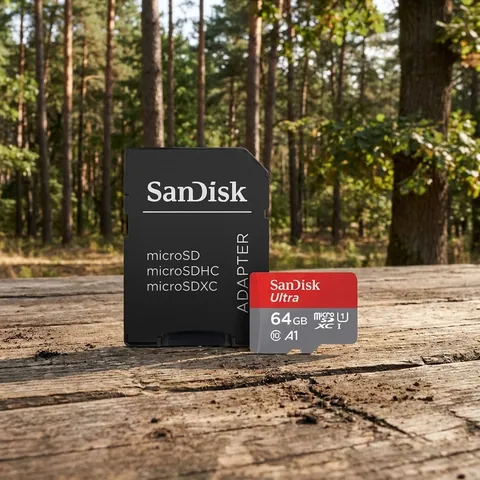Карта пам’яті SanDisk Ultra 64GB microSDXC UHS-I Class 10 + SD адаптер (SDSQUAB-064G-GN6MA)