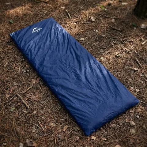 Спальник надлегкий Naturehike LW180 NH21MSD04 лівий, (15°C), p-p XL, темно-блакитний — фото 3