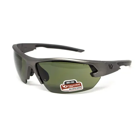 Захисні окуляри Venture Gear Tactical Semtex 2.0 Gun Metal (forest gray) Anti-Fog, чорно-зелені в оправі кольору "темний металік", Чорний — фото 4
