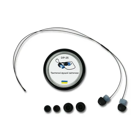 Тактичні вушні затички з штучною барабанною перетинкою DEFENSE PLUG 25DB — фото 5