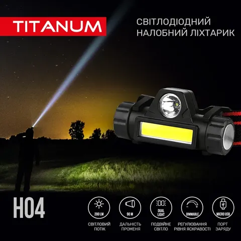 Світлодіодний налобний ліхтарик TITANUM 200Lm 6500K — фото 4
