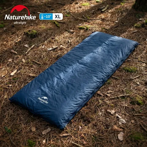Спальник надлегкий Naturehike LW180 NH21MSD04 правий, (15°C), p-p XL, темно-блакитний — фото 3