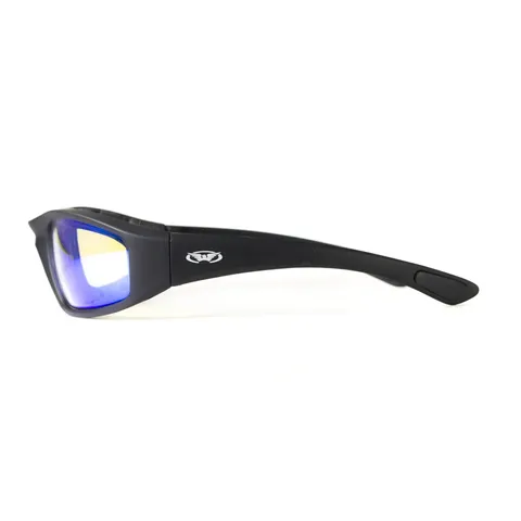 Окуляри фотохромні (захисні) Global Vision KickBack Photochromic (G-Tech™ blue) Anti Fog, фотохромні дзеркальні сині, Чорний — фото 5