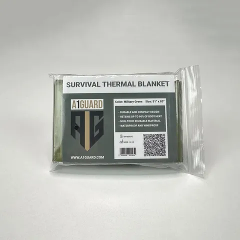 Термоковдра A1G Survival Blanket - OD Green — фото 2