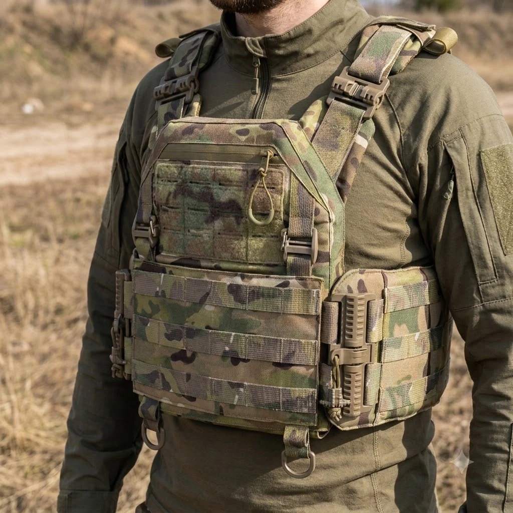 Плитоноска Kiborg Gen.2 Мультикам з бронеплитами та балістичним захистом