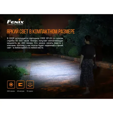 Ліхтар ручний Fenix E02R синій — фото 5