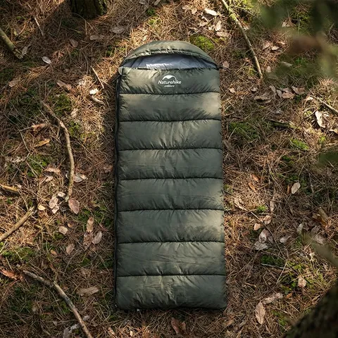 Спальник з капюшоном Naturehike U350S NH20MSD07, (-3°C), лівий, темно-зелений — фото 3